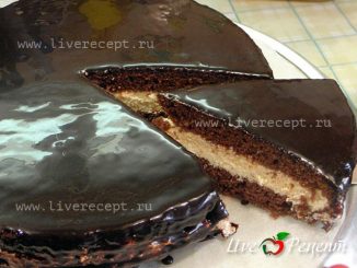 Рецепт: Шоколадный торт с лимонным кремом Рецепт: Шоколадный торт с лимонным кремом
