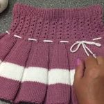 Вязание юбки для девочки на спицах