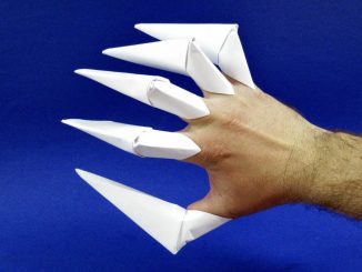 Как сделать когти из бумаги: оригами на пальцы