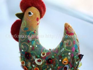 Текстильный петух с выкройками своими руками